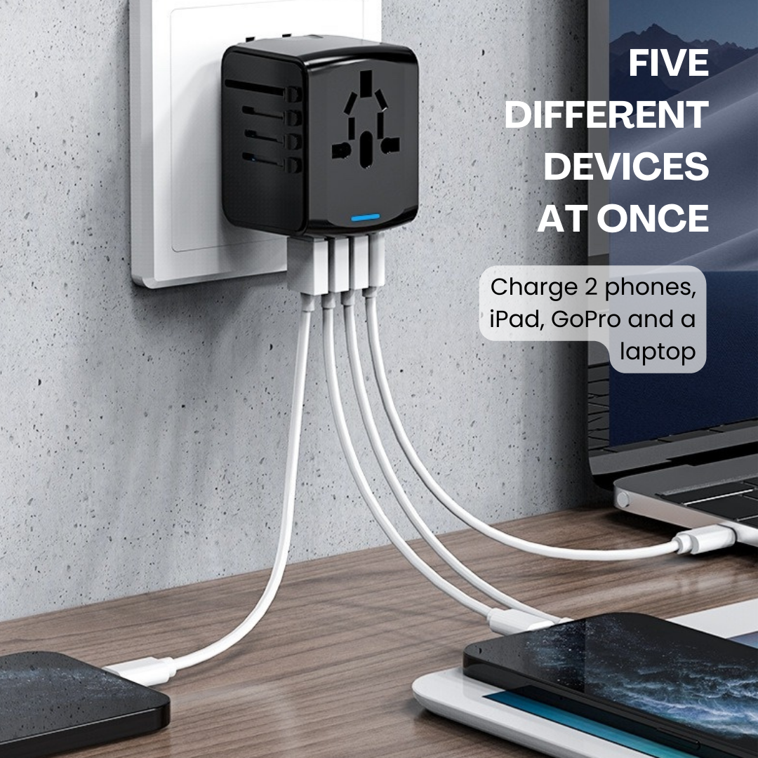 MTE© WORLDOCK - ALL-IN-ONE UNIVERSAL TRAVEL ADAPTER