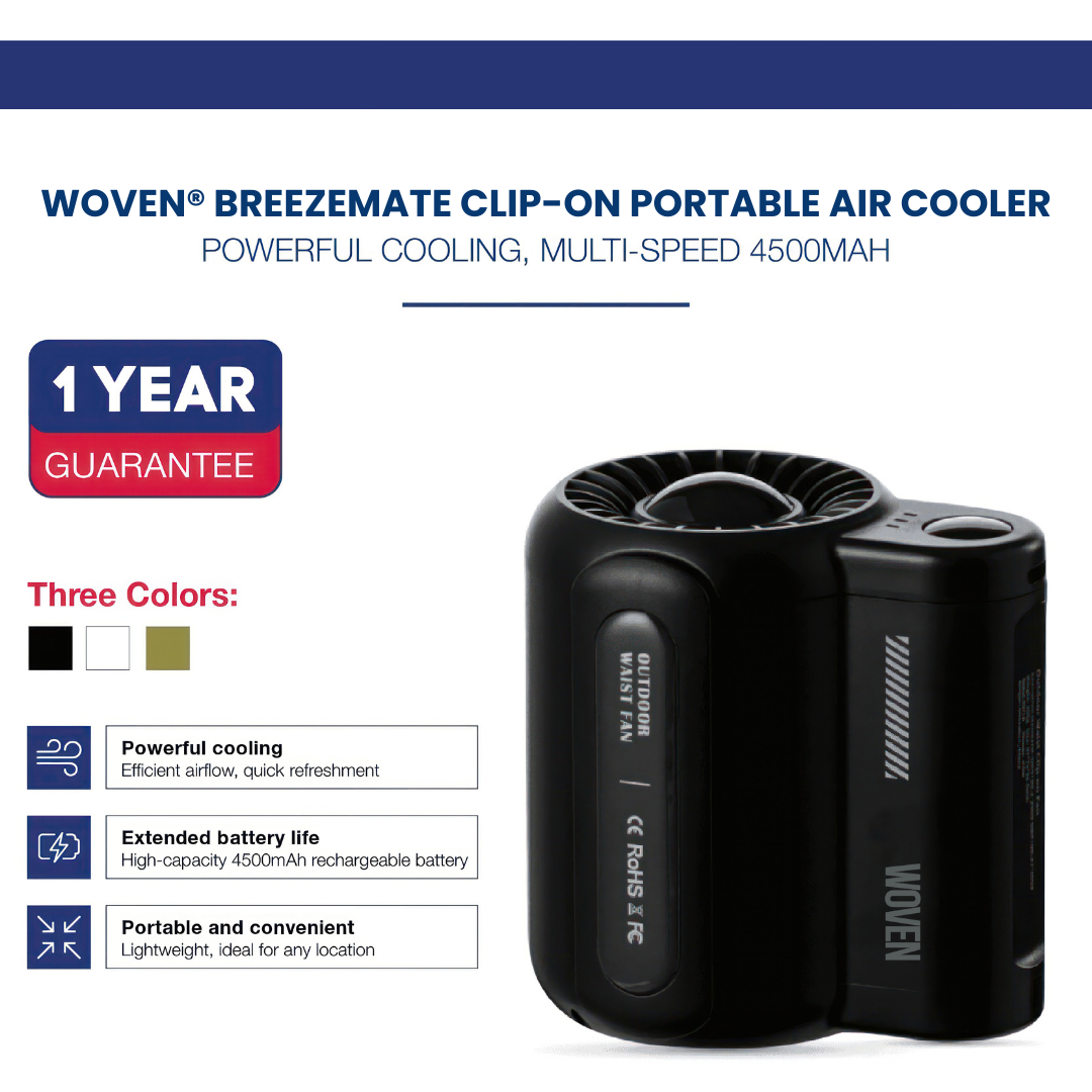 BREEZEMATE™ CLIP-ON PORTABLE FAN (3-SPEED MODES)