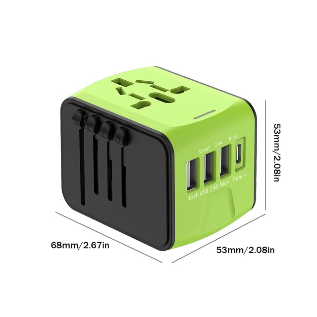 MTE© WORLDOCK - ALL-IN-ONE UNIVERSAL TRAVEL ADAPTER